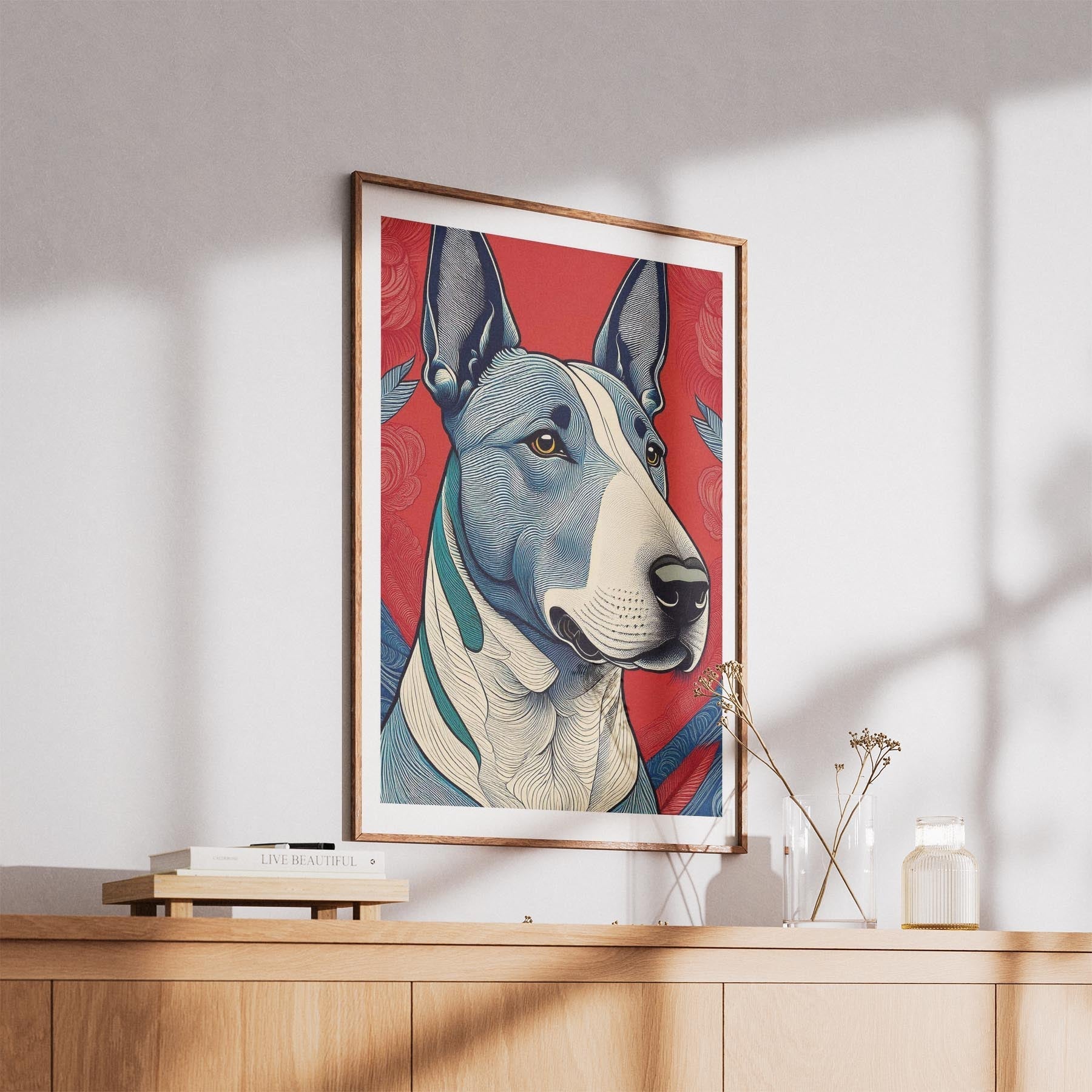 Bull Terrier Hokusai Japanese Inspired Dog Series 5 image 5