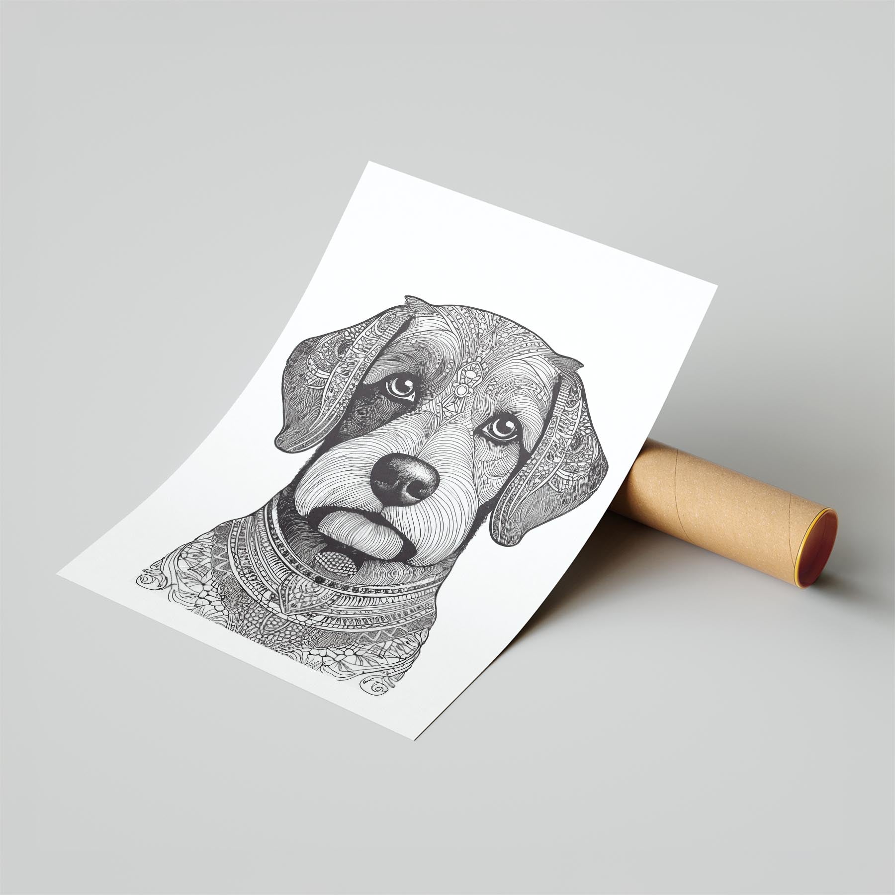 Havanese Mandala Black and White Dog Series image 6