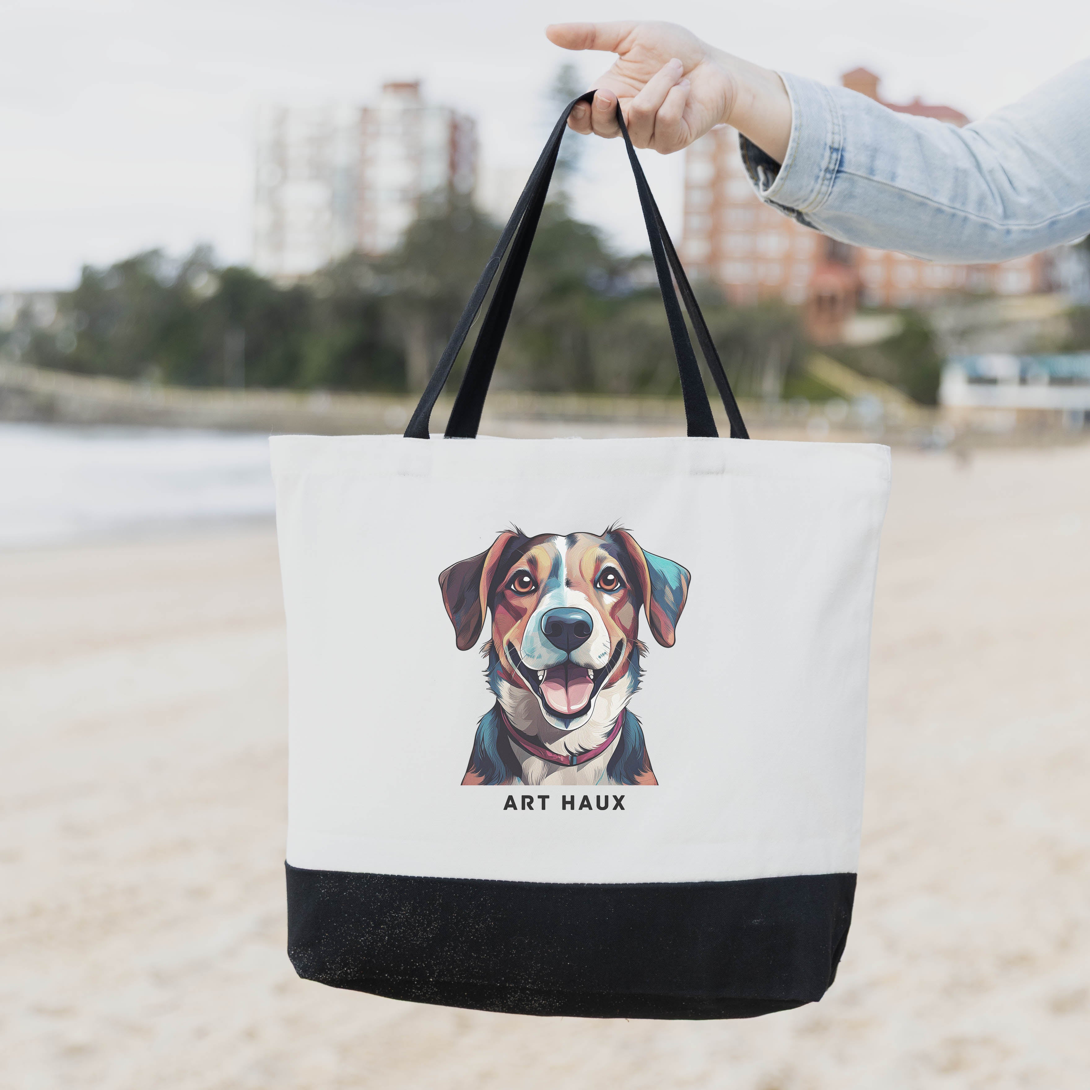 Jack Russell Chic Graphic Art Bag image 1