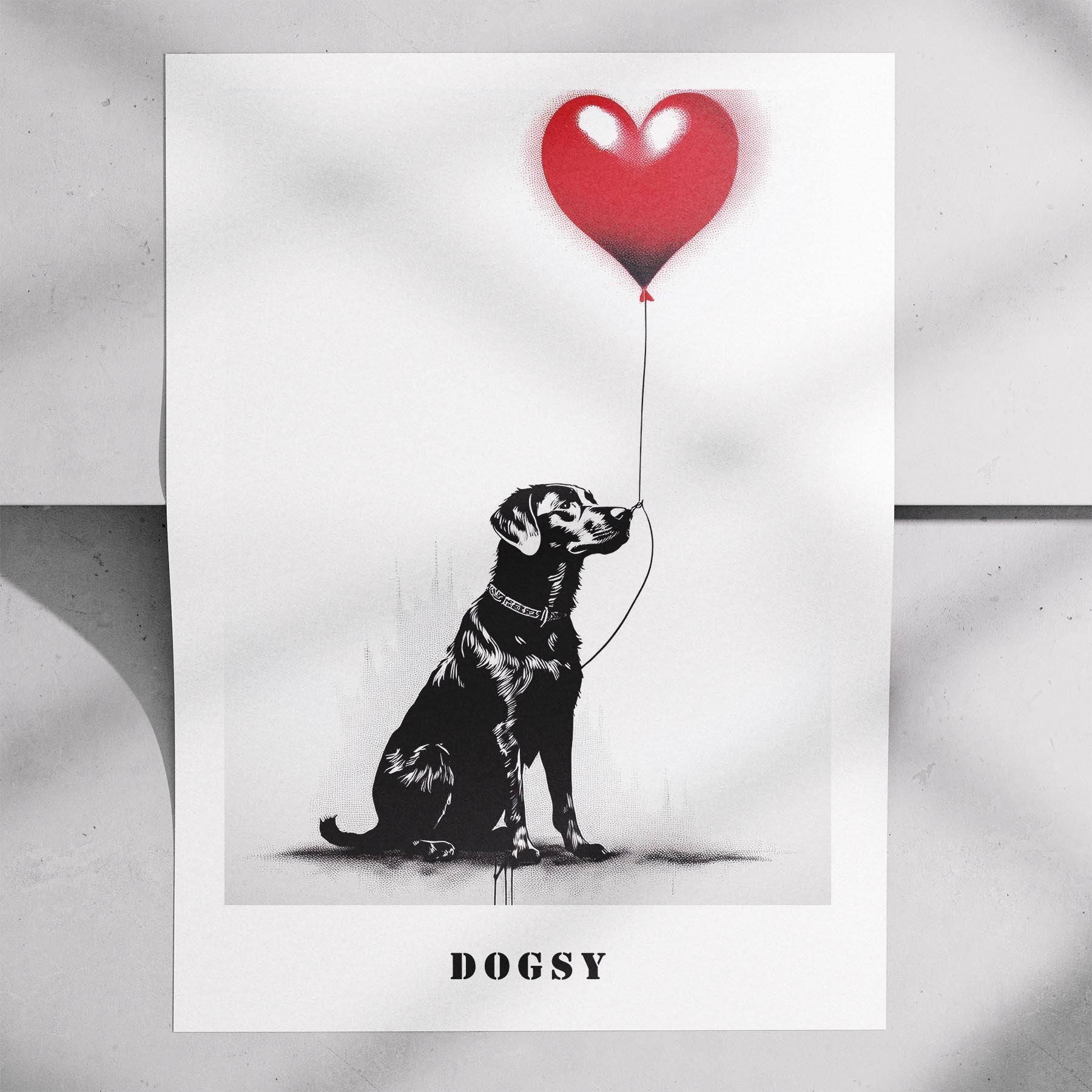 Labrador Retriever DOGSY Series inspired by the Art of Banksy with text Dogsy image 7