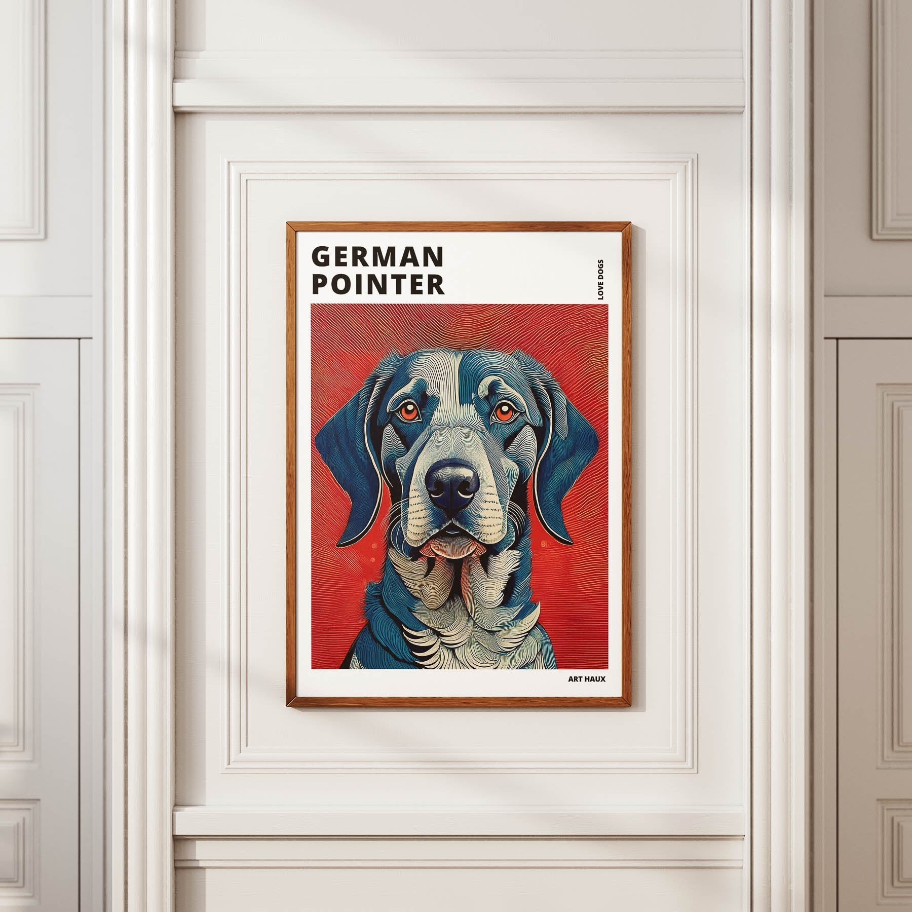 German Pointer Hokusai Japanese Inspired Dog Series with Text image 3