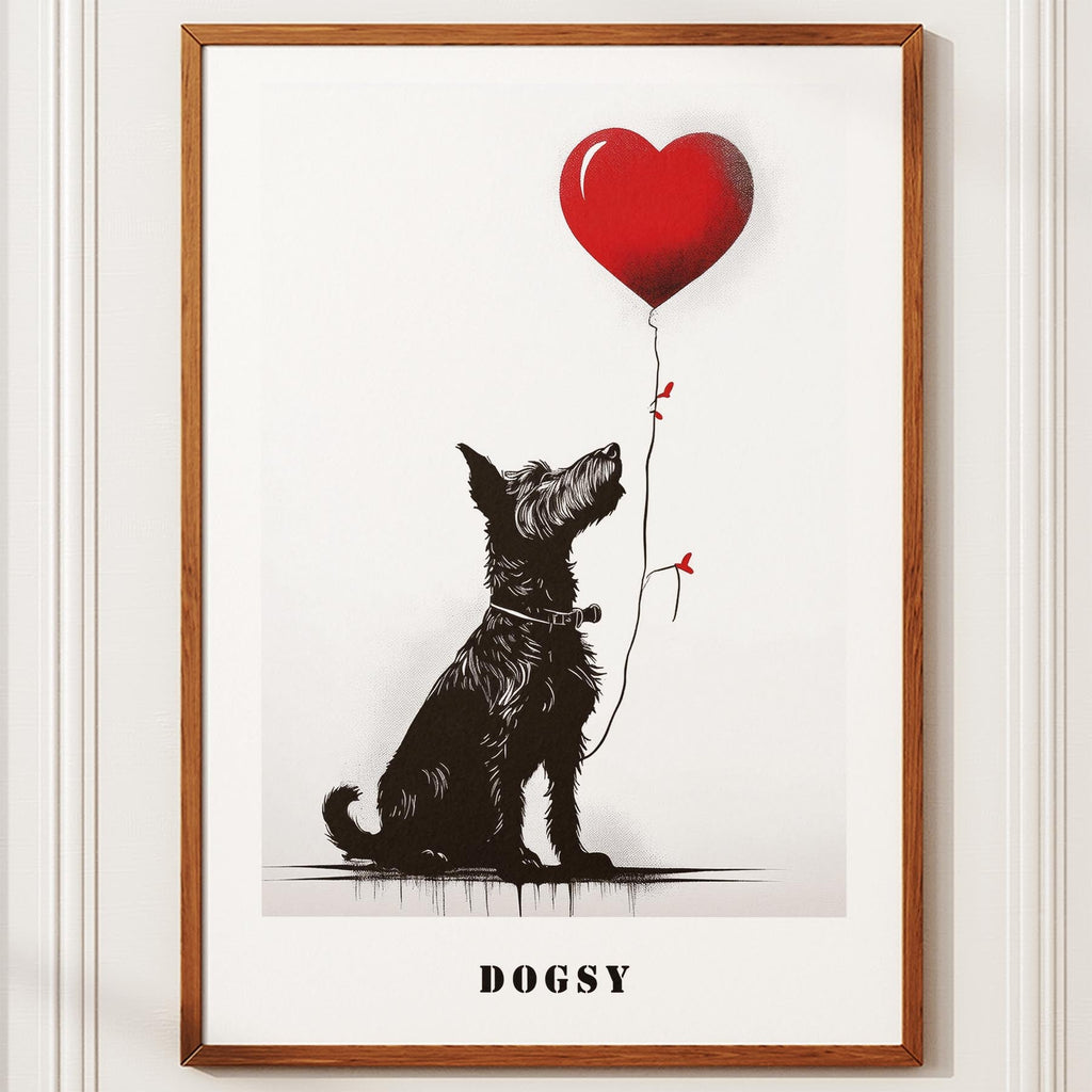Fox Terrier DOGSY Series inspired by the Art of Banksy with text Dogsy image 10