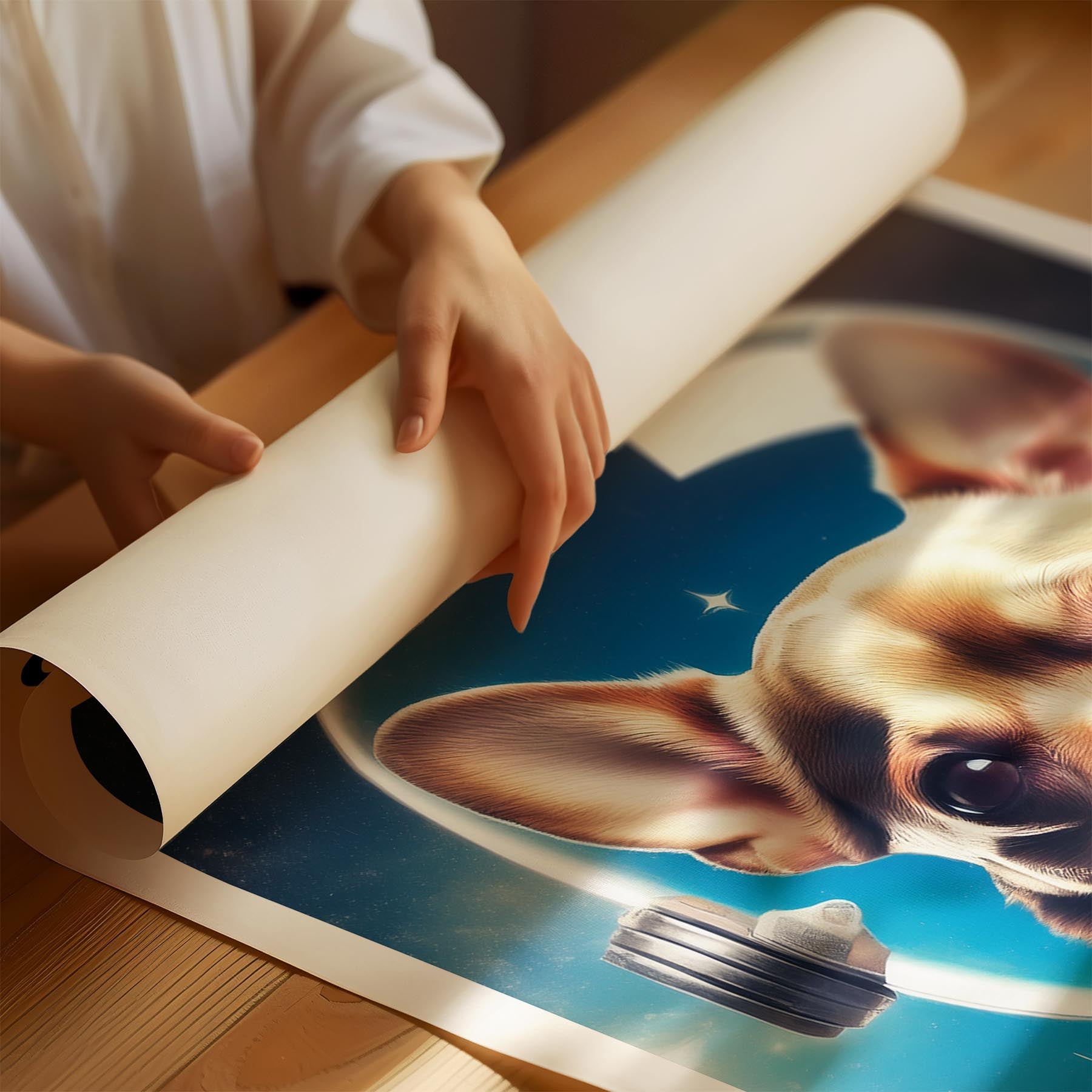 Chihuahua Astronaut Dog Series with Text Astro Dog image 1