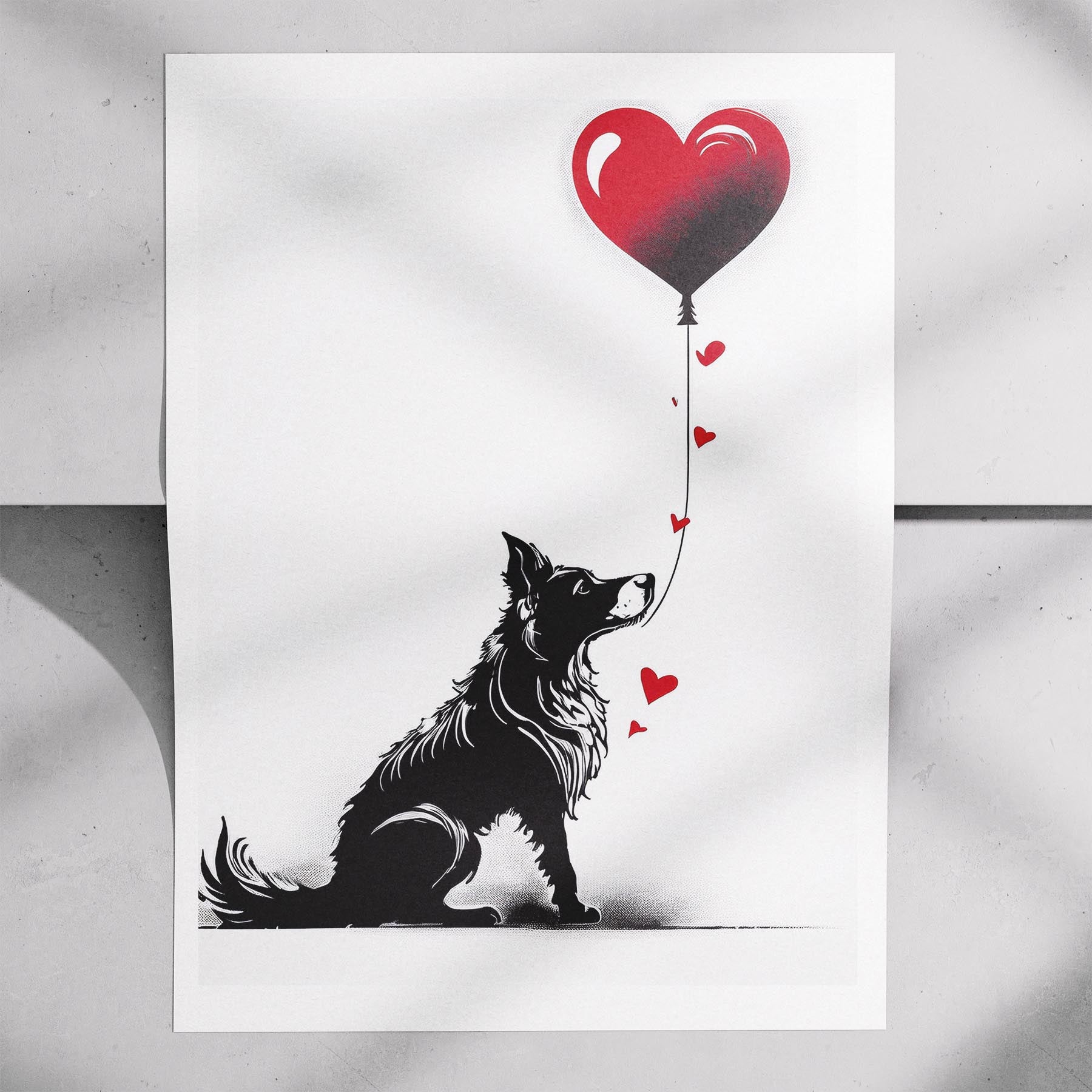 Border Collie DOGSY Series inspired by the Art of Banksy image 7