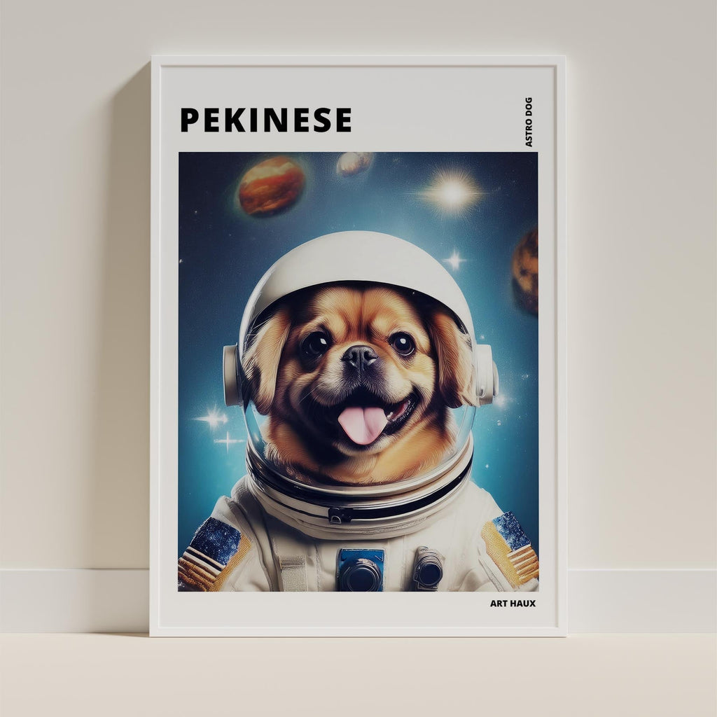 Pekingese Astronaut Dog Series with Text Astro Dog image 9