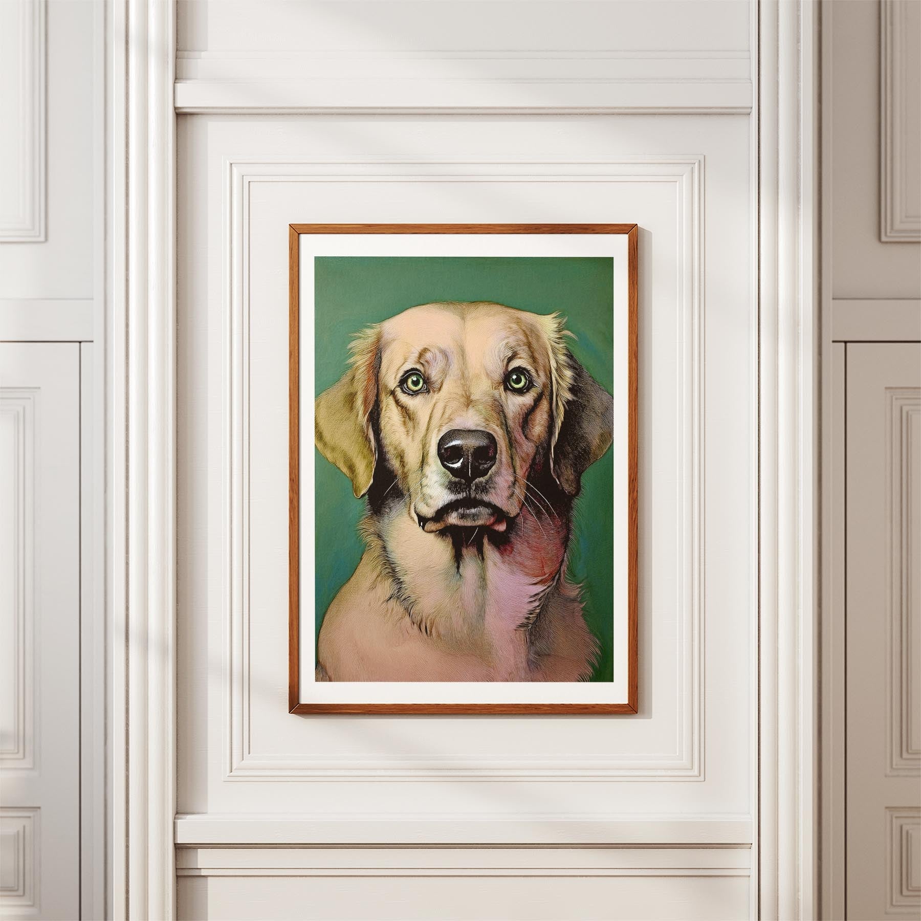 Golden Retriever Green Painted Series image 3