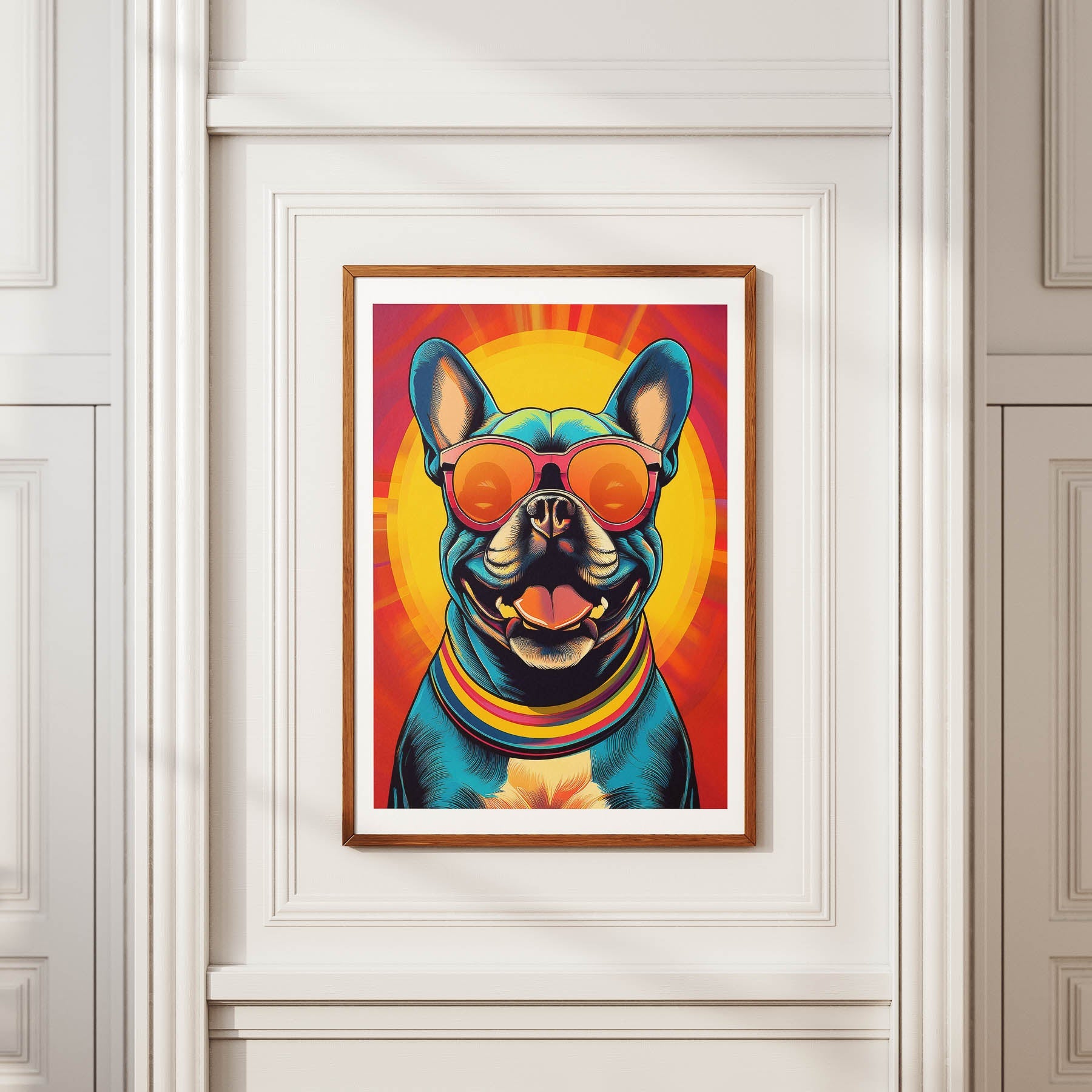 French Bull In Colourful Sunnies 1 image 2