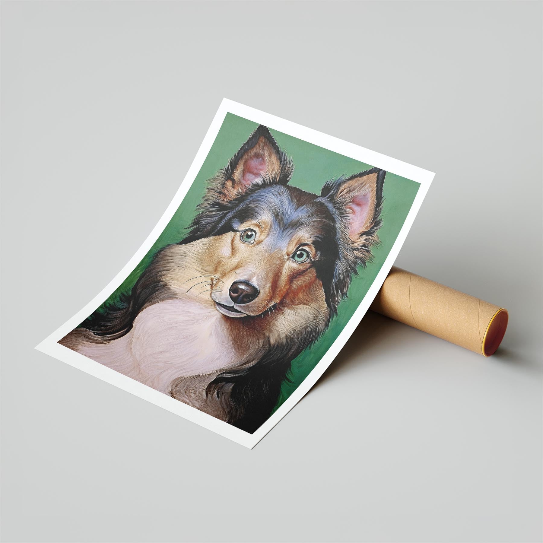 Shetland Sheepdog Green Painted Series image 6