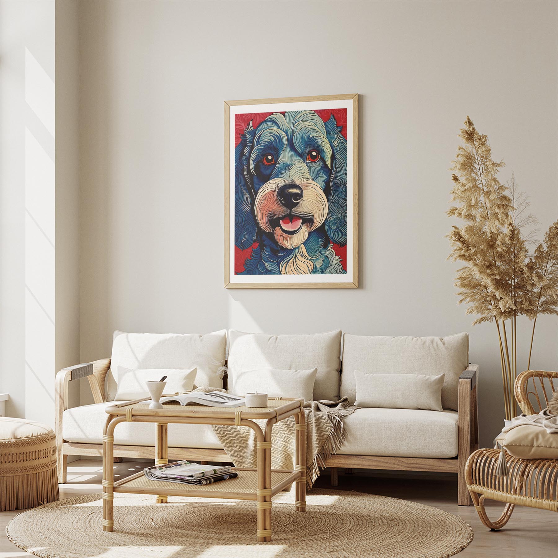 Cavoodle Hokusai Japanese Inspired Dog Series 3 image 2