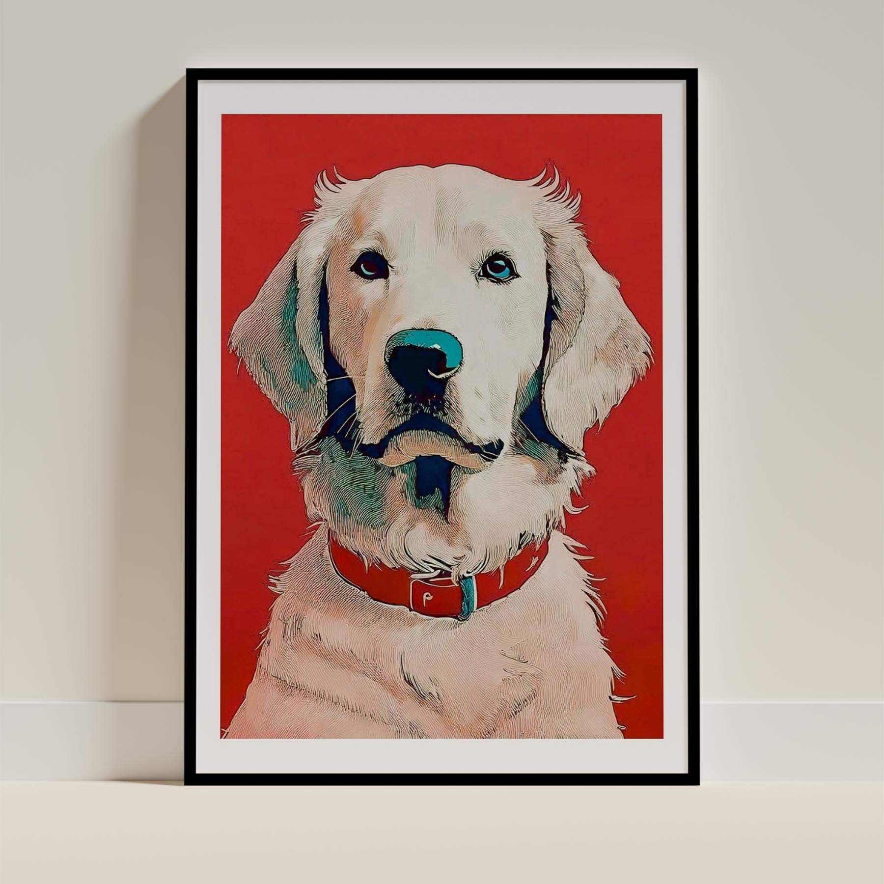Curly Coated Retriever Dog Art Print Unframed | 6 Unique Designs | Wall Art Gift for Dog Lovers | Dogsy & Co