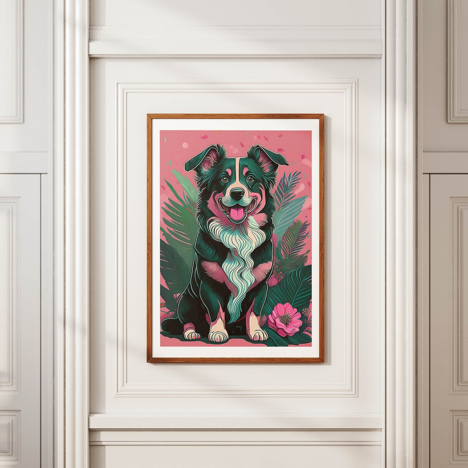 Australian Shepherd Flowery Dog image 3