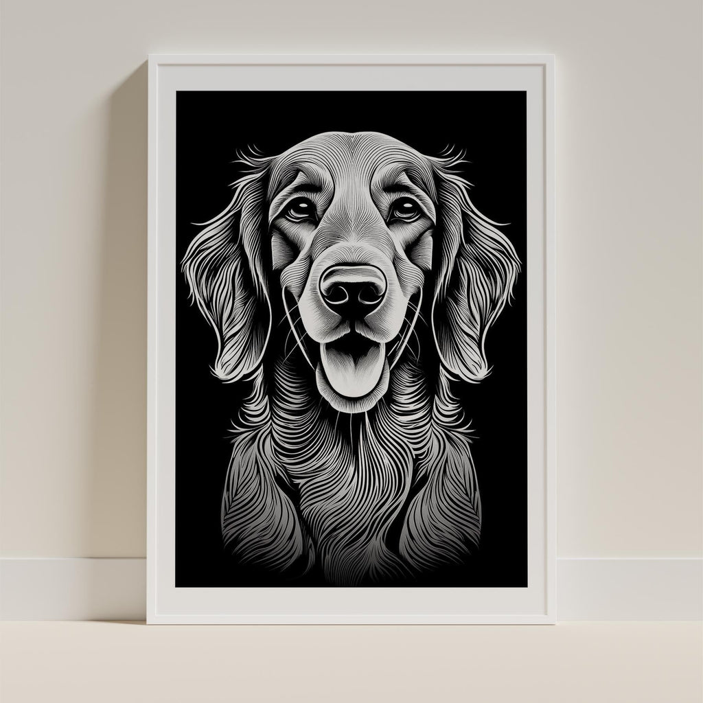 Cavalier Spaniel Mandala Black and White Dog Series image 1