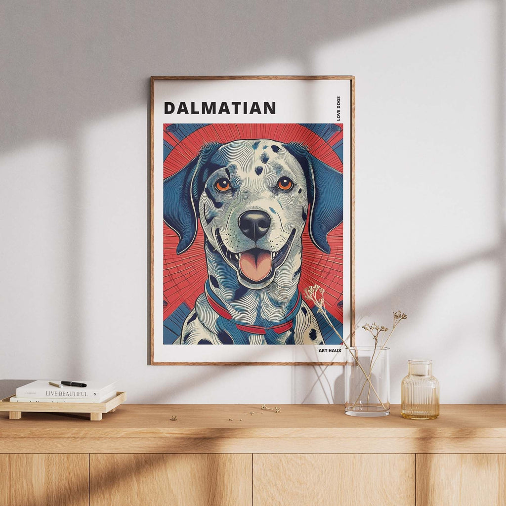 Dalmatian Hokusai Japanese Inspired Dog Series with Text image 7