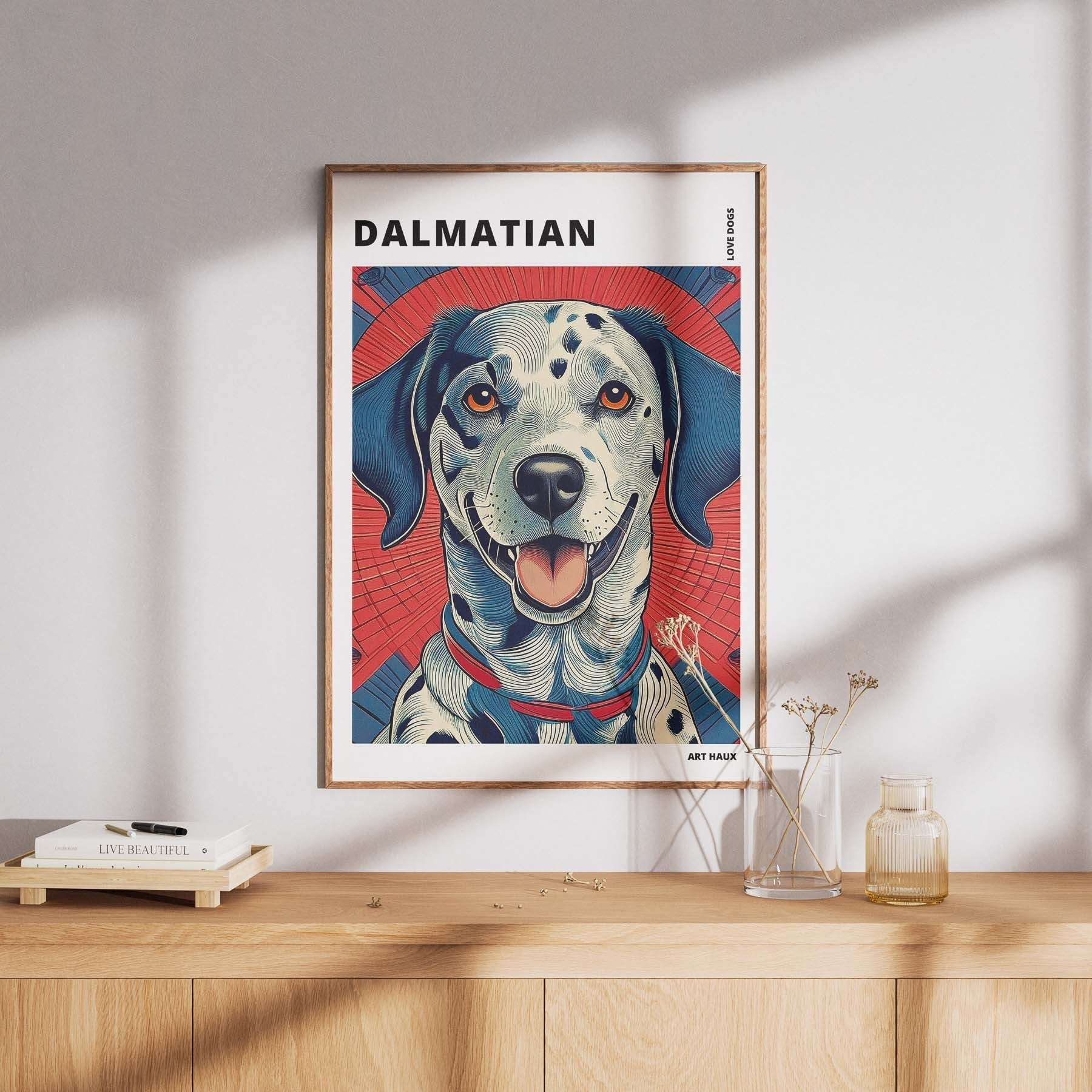 Dalmatian Hokusai Japanese Inspired Dog Series with Text image 7