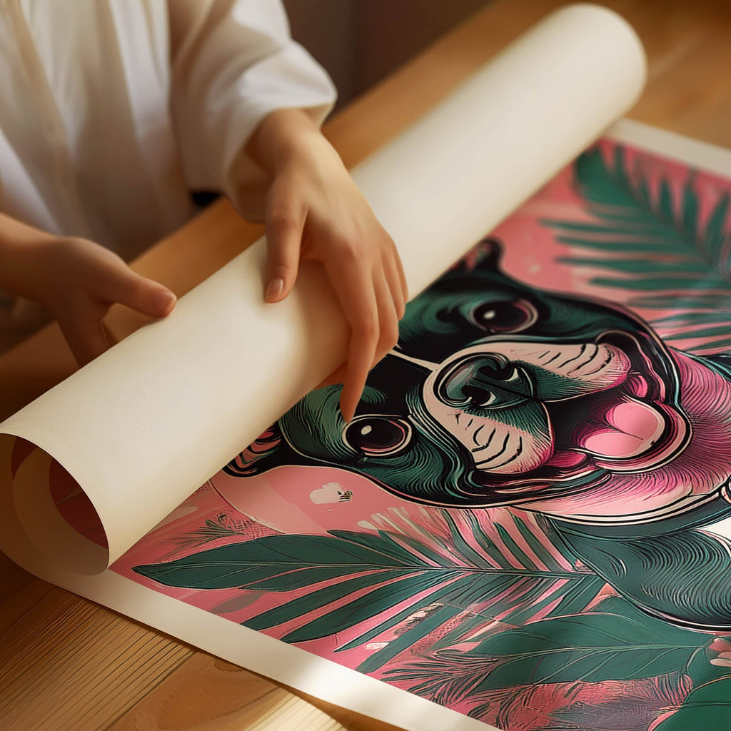 Boston Terrier Flowery Dog image 1