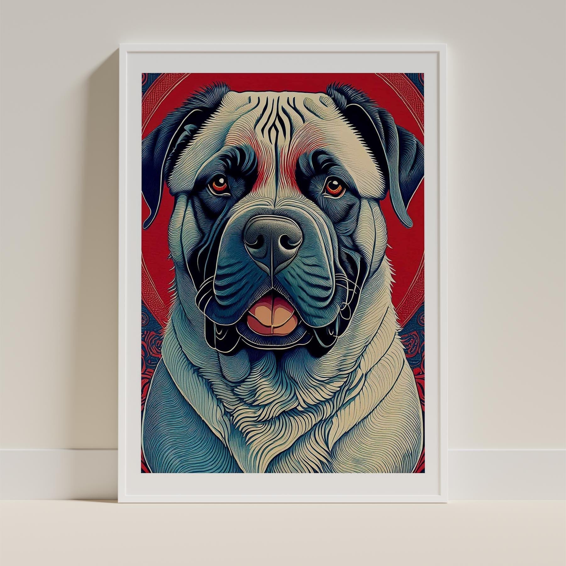 Mastiff Hokusai Japanese Inspired Dog Series image 9