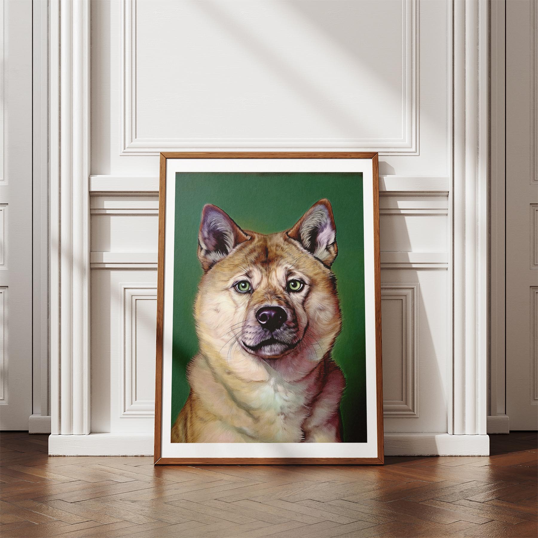 Akita Inu Green Painted Series image 4