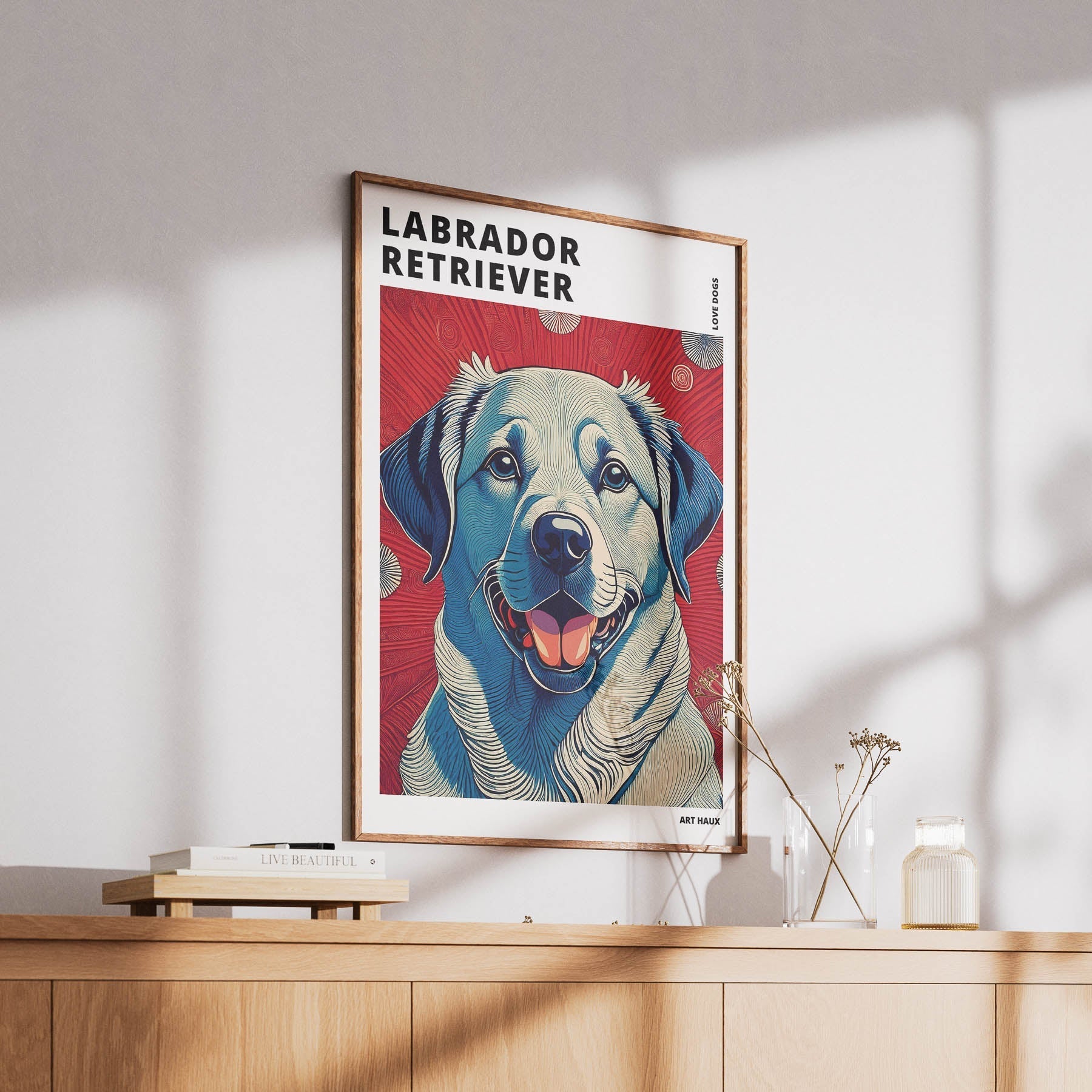 Labrador Retriever Hokusai Japanese Inspired Dog Series with Text image 5
