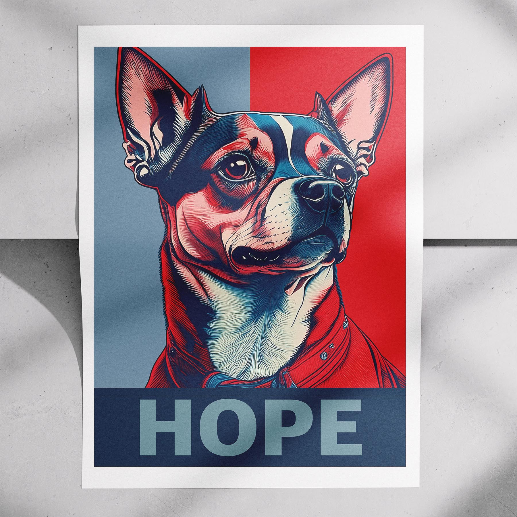 Chihuahua HOPE Series Inspired by the Obama Poster image 7