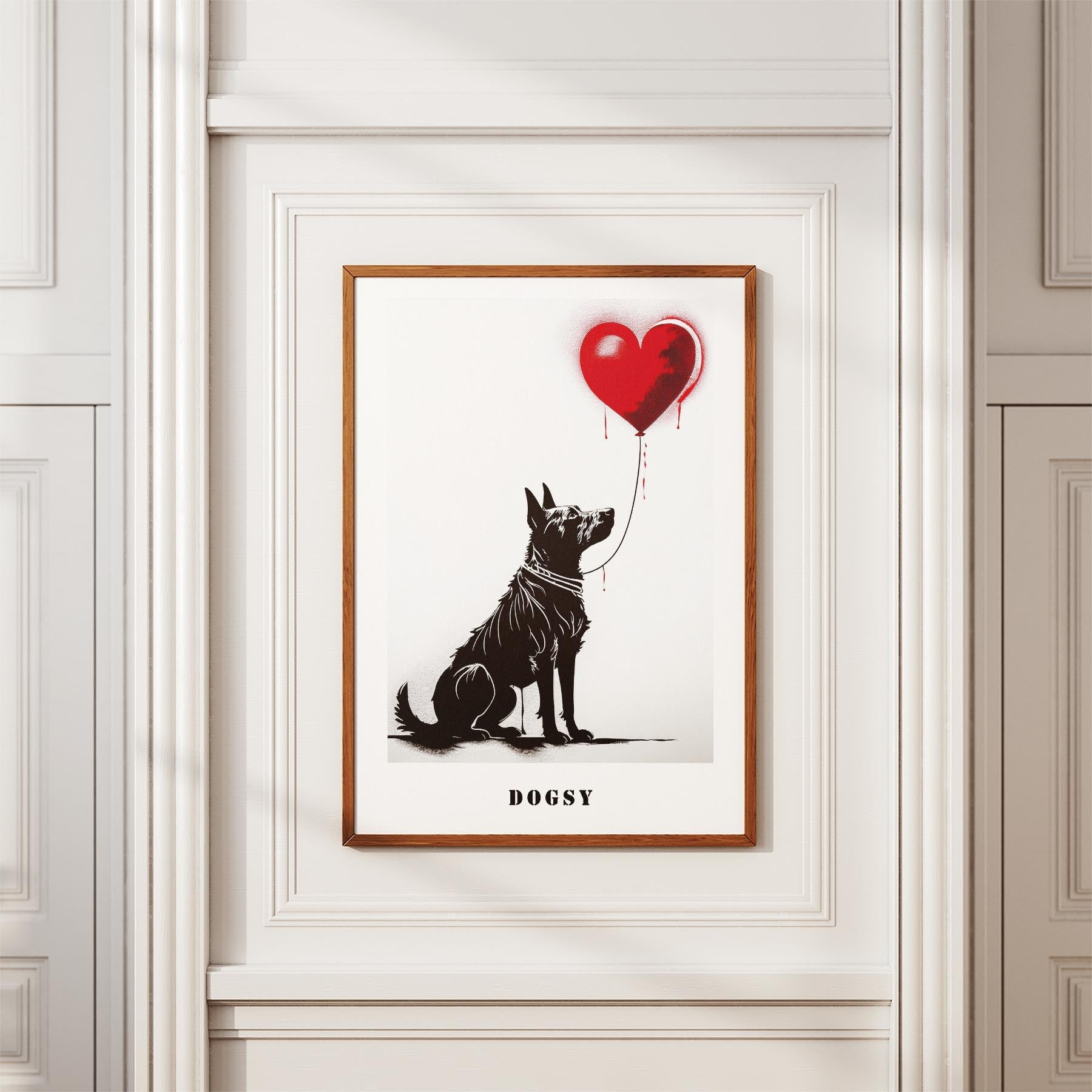 Cattle Dog DOGSY Series inspired by the Art of Banksy with text Dogsy image 3