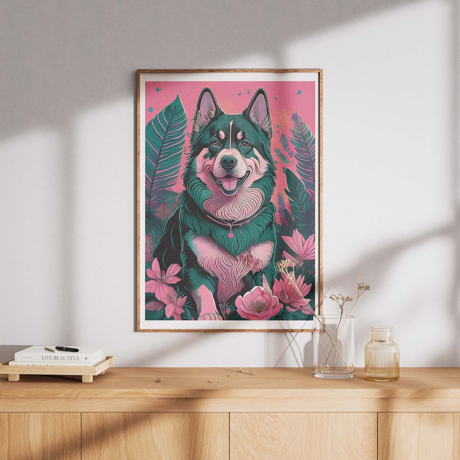 Alaskan Malamute Flowery Dog image 8