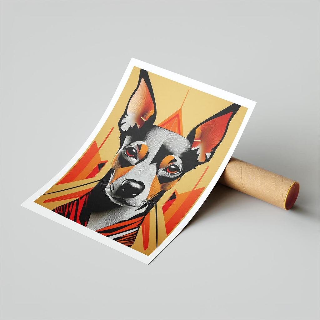Miniature Pinscher Geometric Orange Series image 6