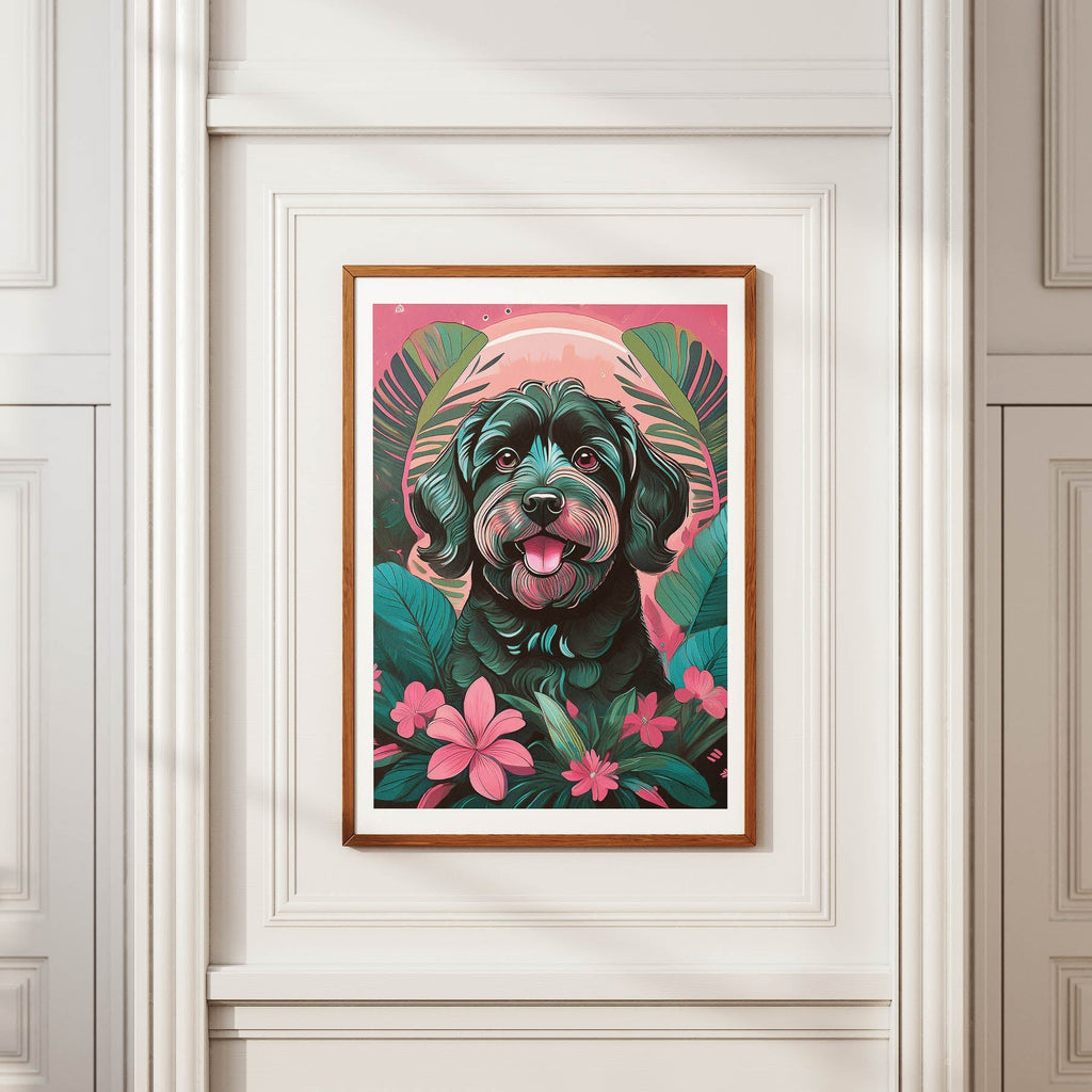 Schnoodle Flowery Dog image 3