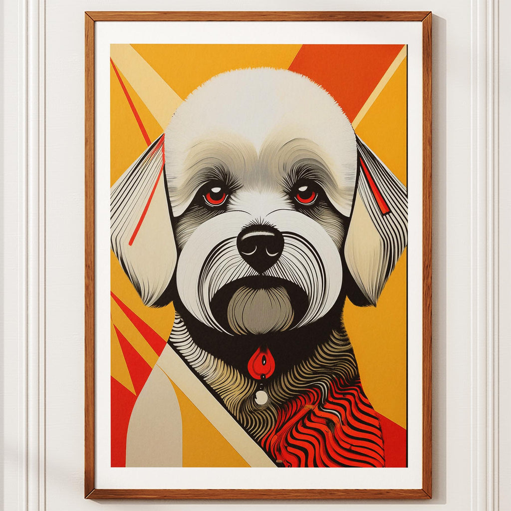 Bichon Frise Geometric Orange Series image 10