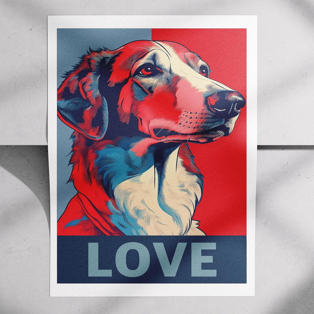 Borzoi LOVE Series Inspired by the Obama Poster image 7