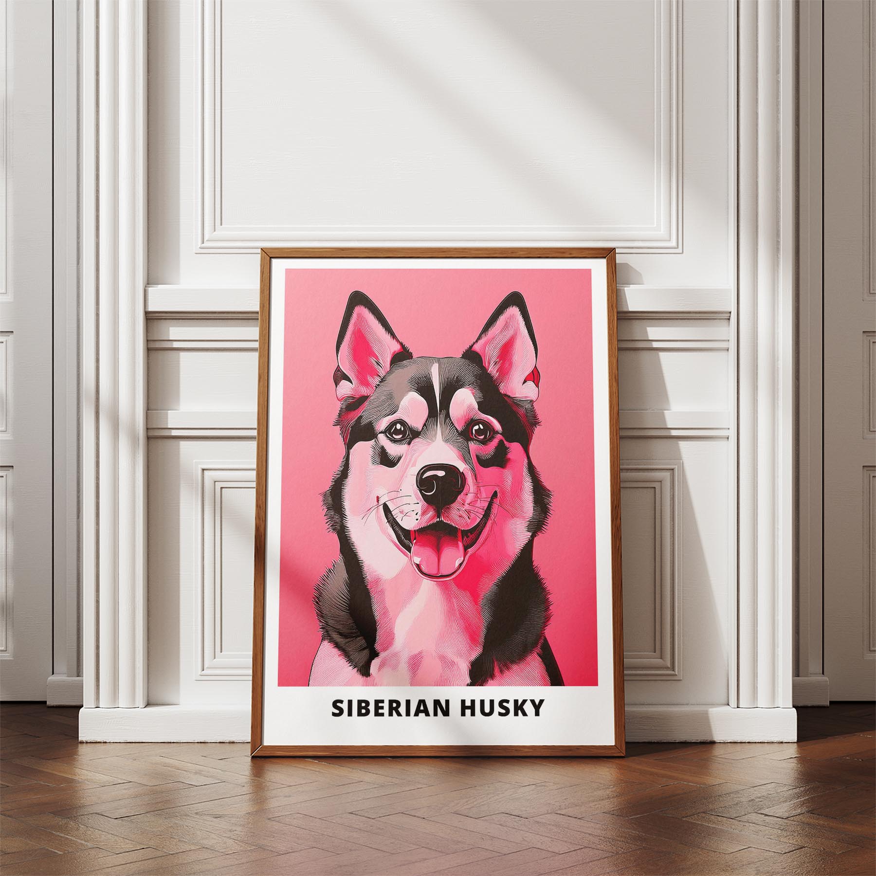 Siberian Husky Pink and Black Dog Series 1 image 4