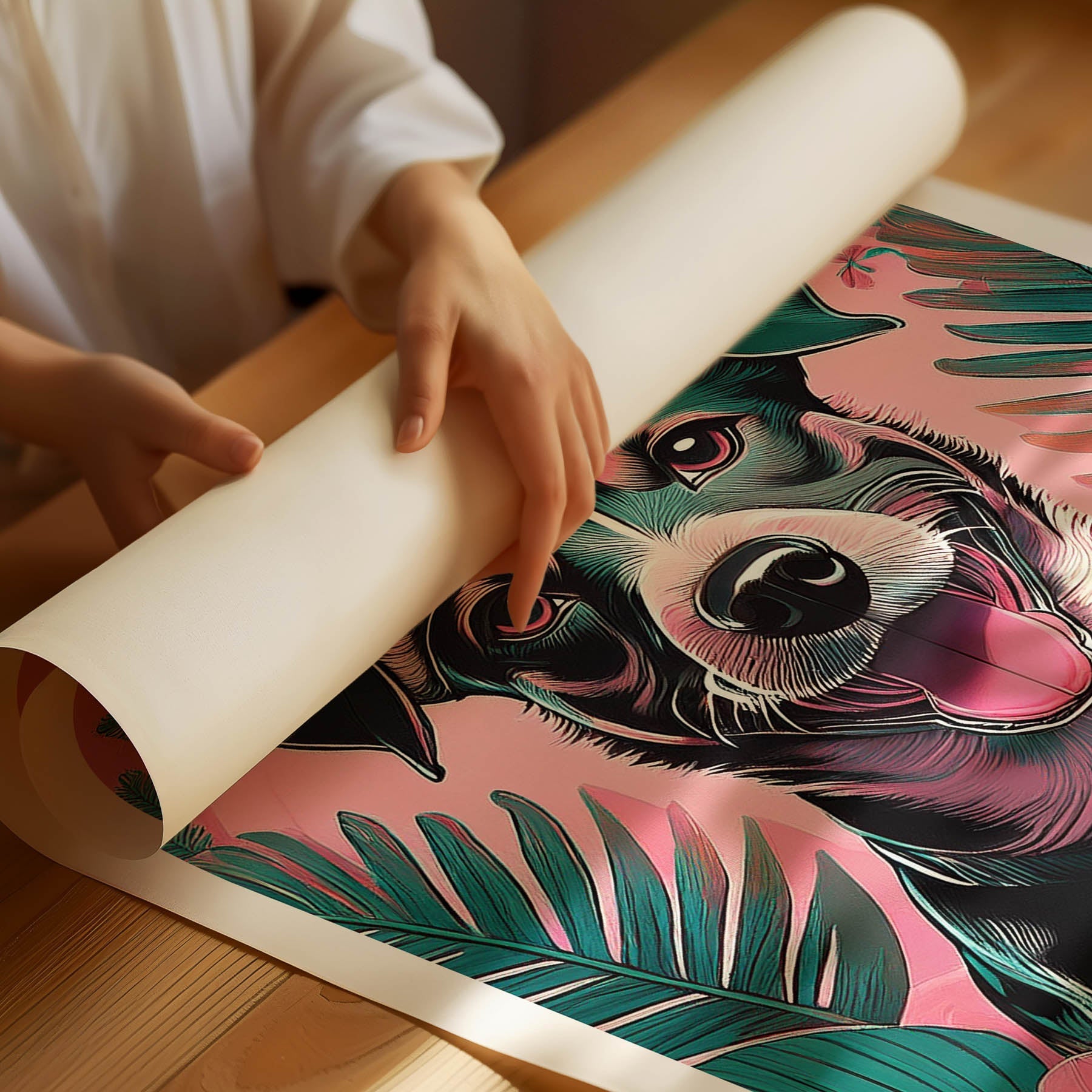 Jack Russell Flowery Dog image 1