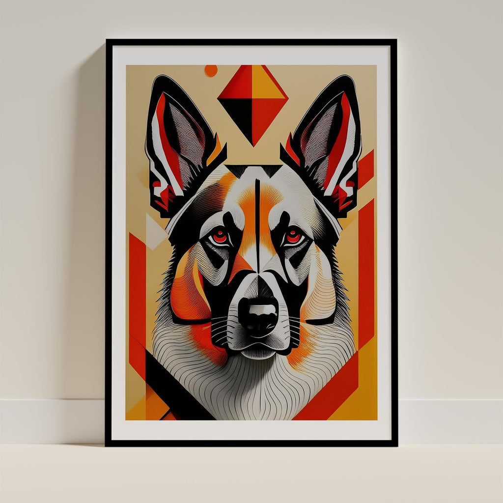 German Shepherd Geometric Orange Series image 0