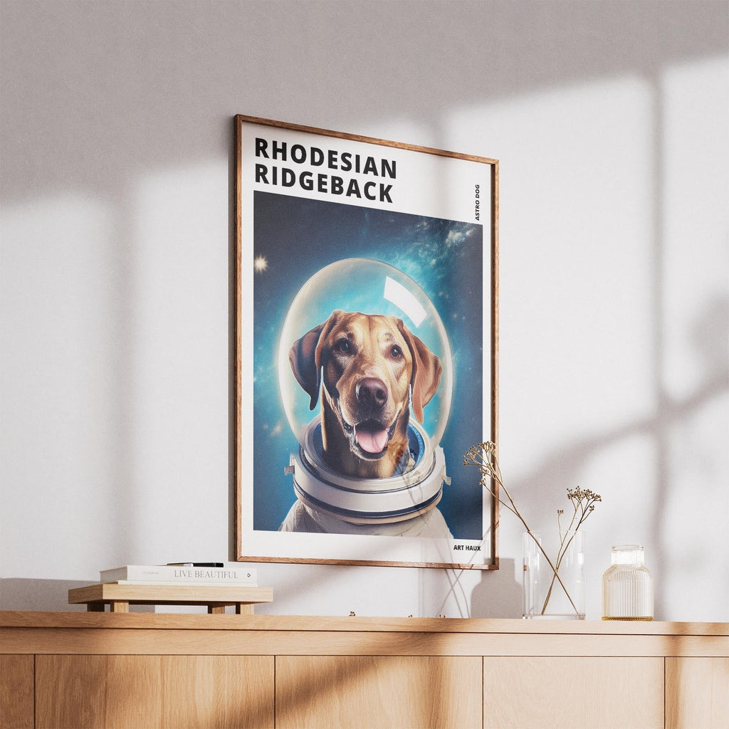 Rhoedesian Ridgeback Astronaut Dog Series with Text Astro Dog image 5