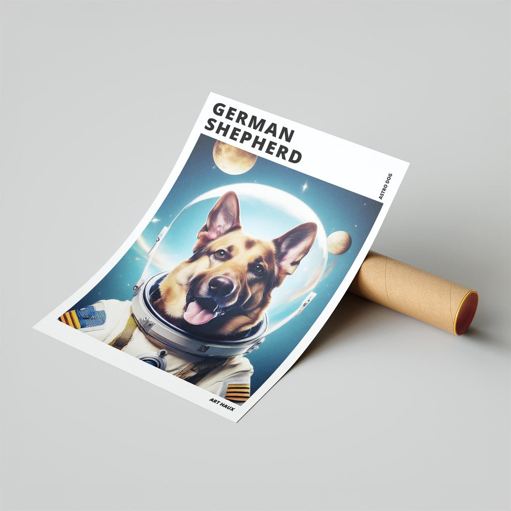 German Shepherd Astronaut Dog Series with Text Astro Dog image 6