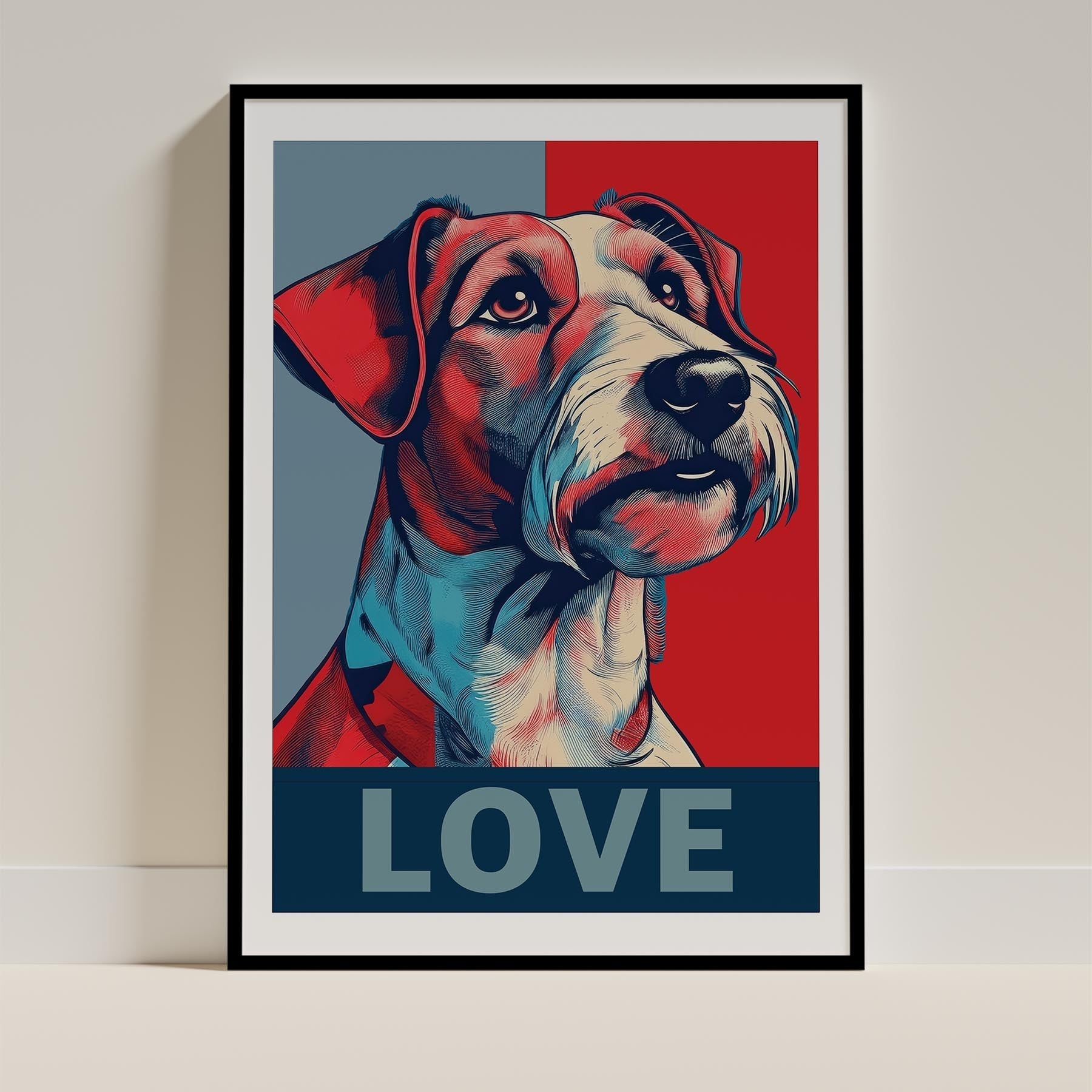 Fox Terrier LOVE Series Inspired by the Obama Poster image 0