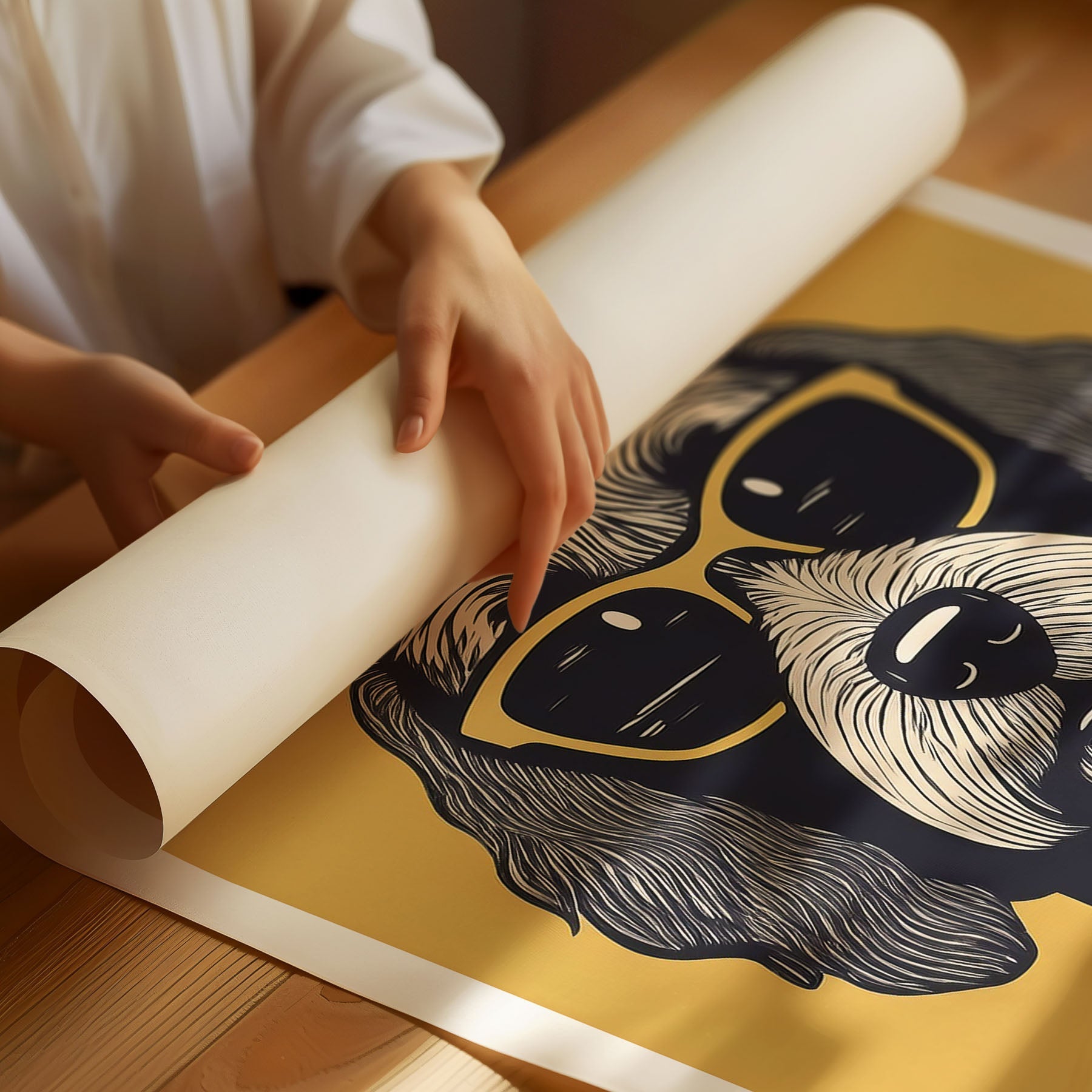 Schnoodle Chillin Coffee Dog image 3