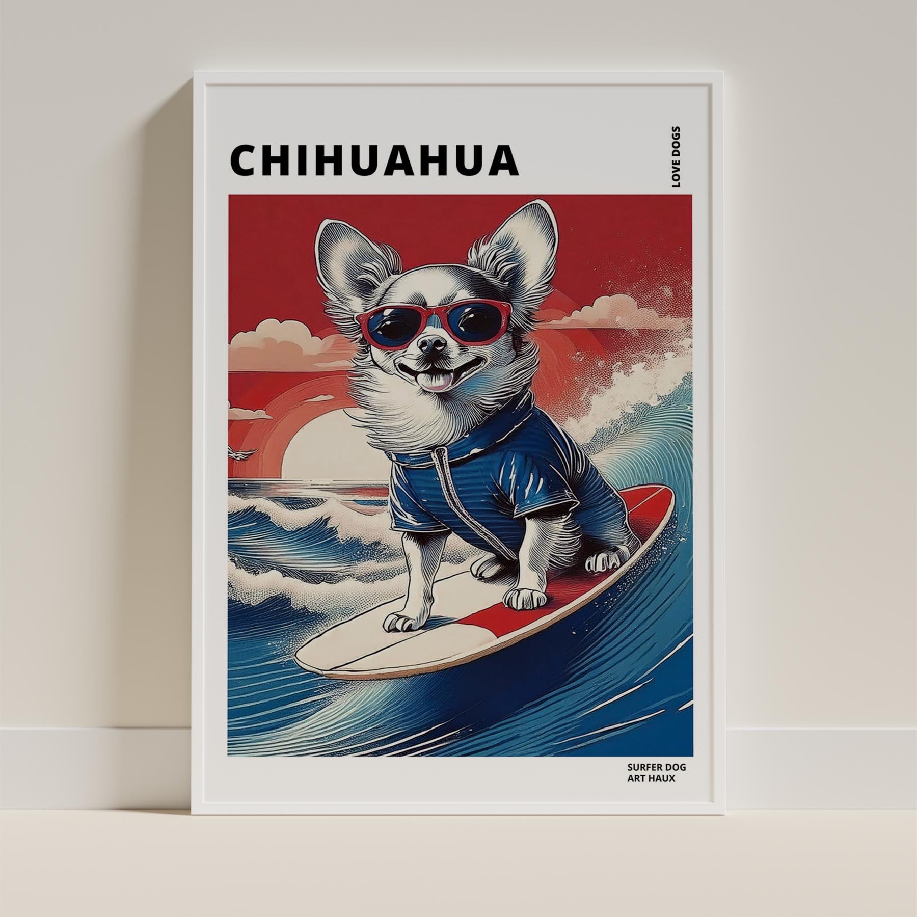 Chihuahua Hokosai Surfer Dogs 1 image 9