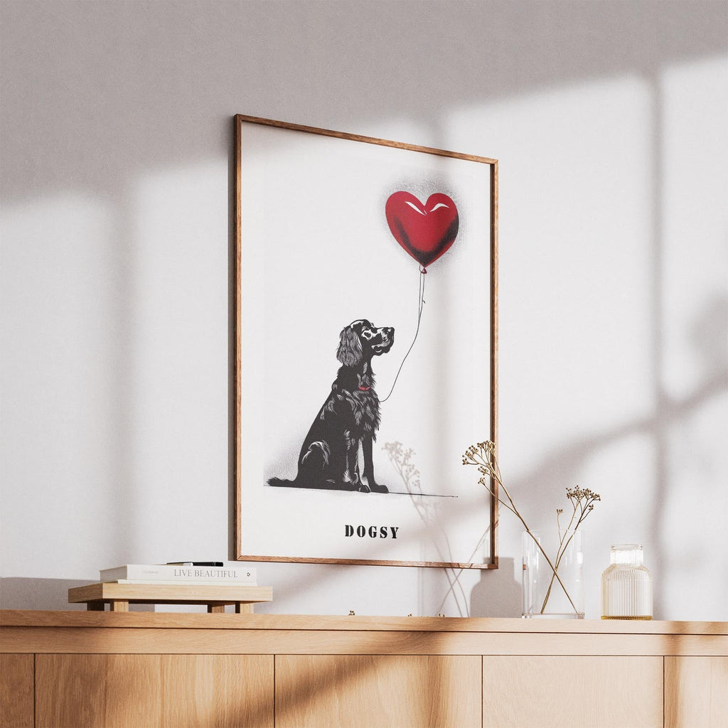 Irish Setter DOGSY Series inspired by the Art of Banksy with text Dogsy image 5