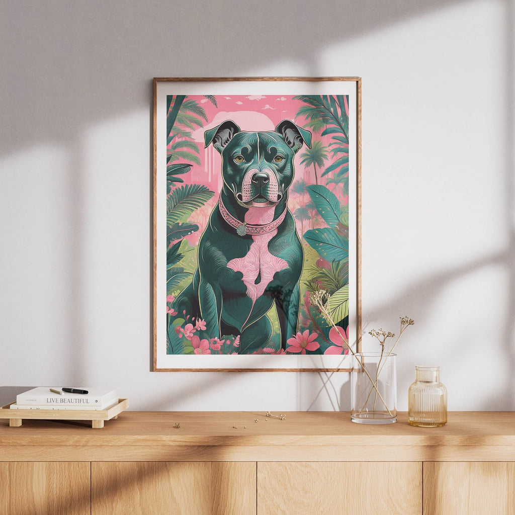 Staffordshire Bull Terrier Flowery Dog image 8