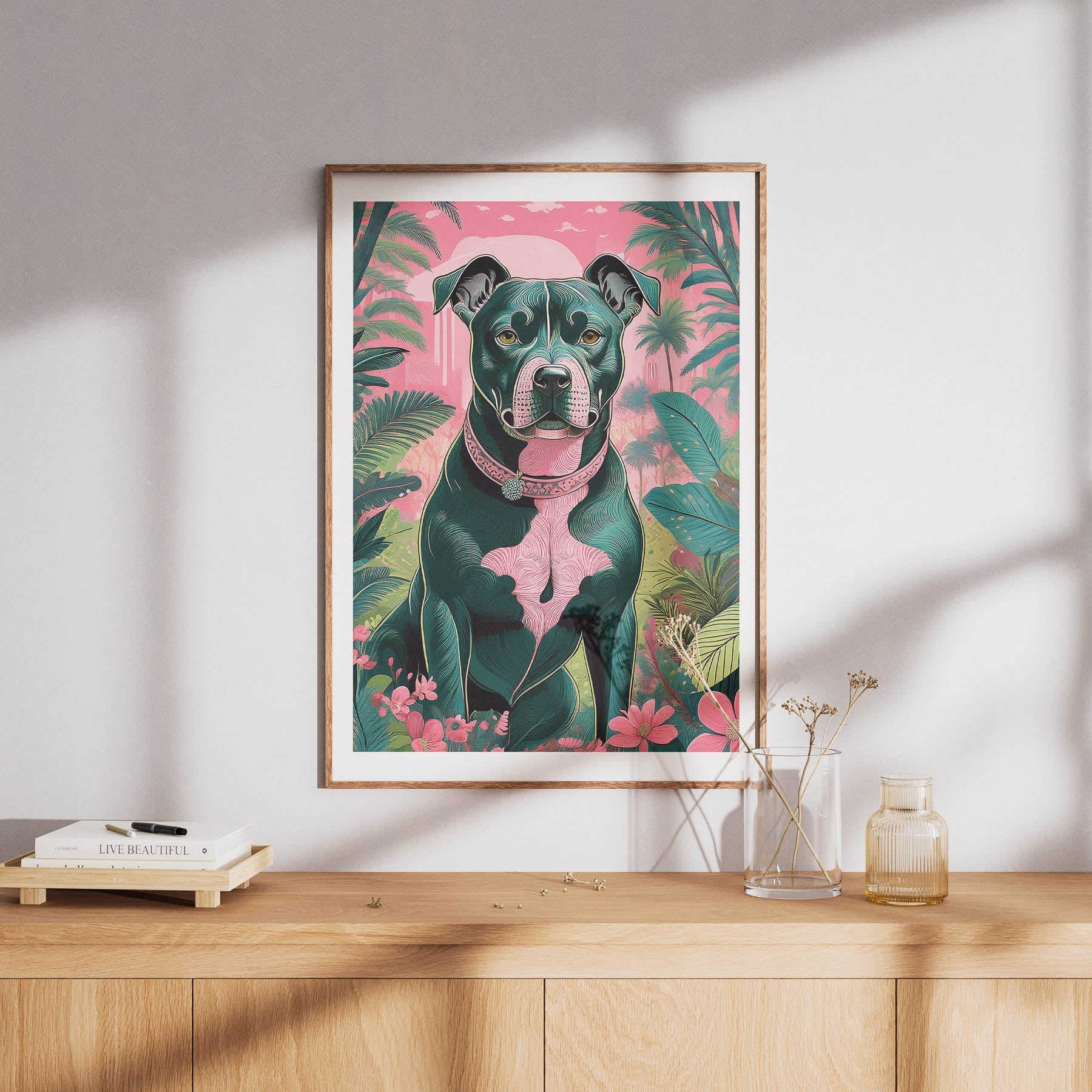 Staffordshire Bull Terrier Flowery Dog image 8