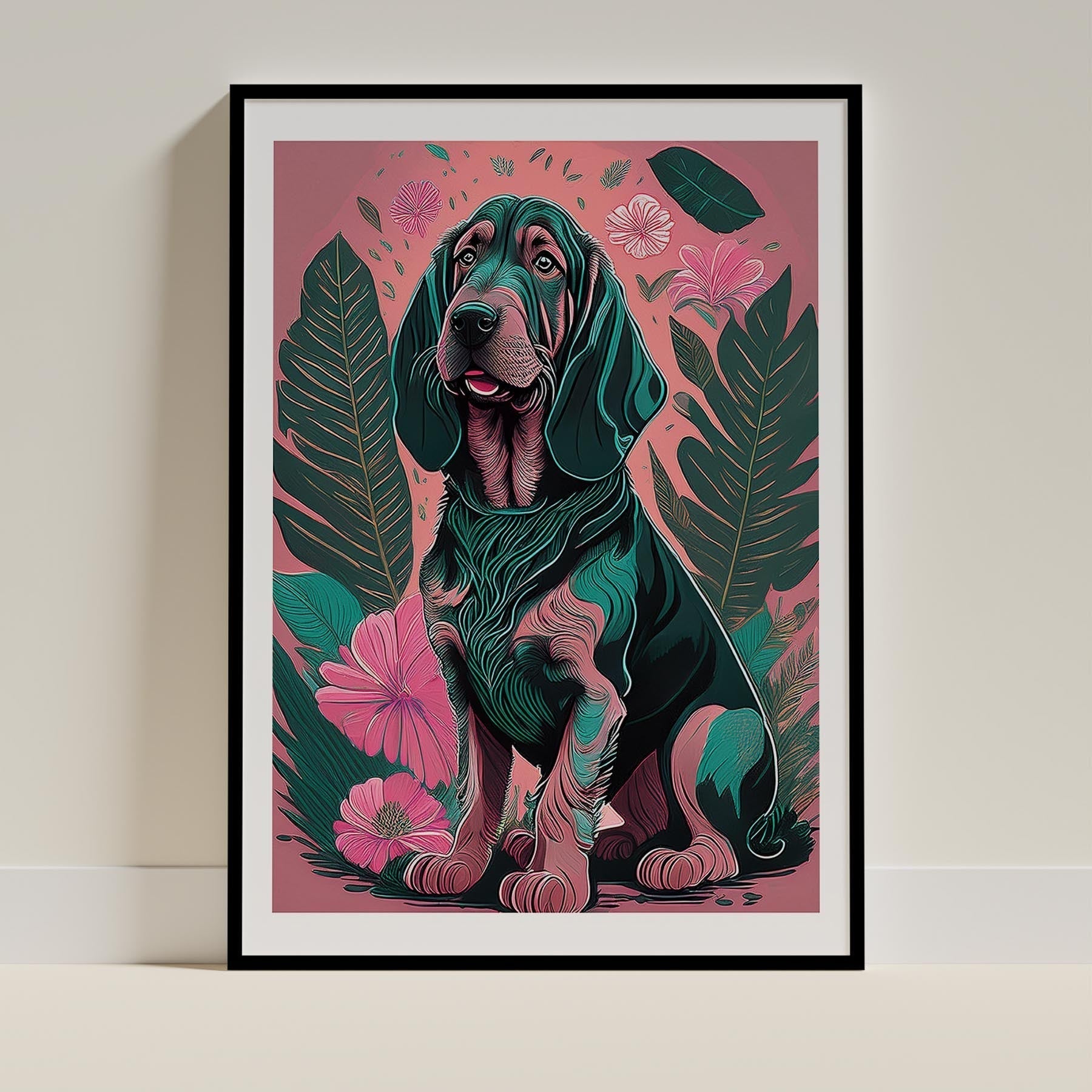 Bloodhound Dog Art Print Unframed Vol 2 | 9 Unique Designs | Wall Art Gift for Dog Lovers - Image 6 | Dogsy & Co