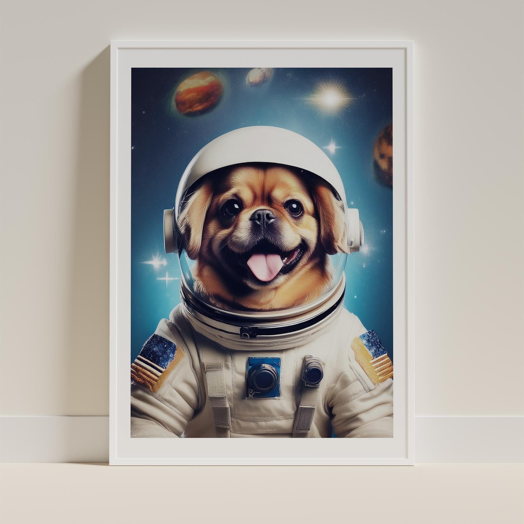 Pekingese Astronaut Dog Series image 9