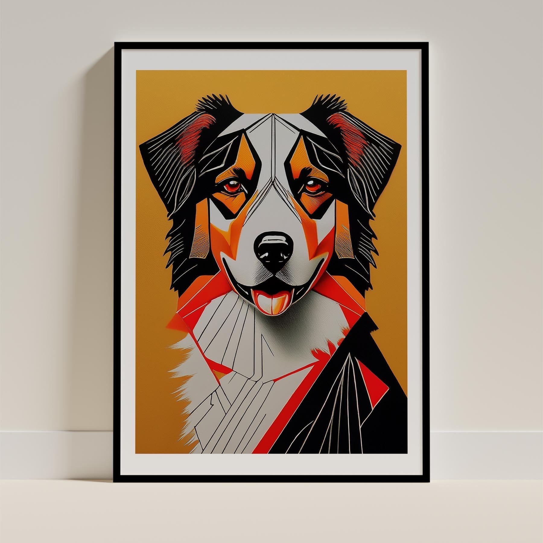 Australian Shepherd Geometric Orange Series image 0