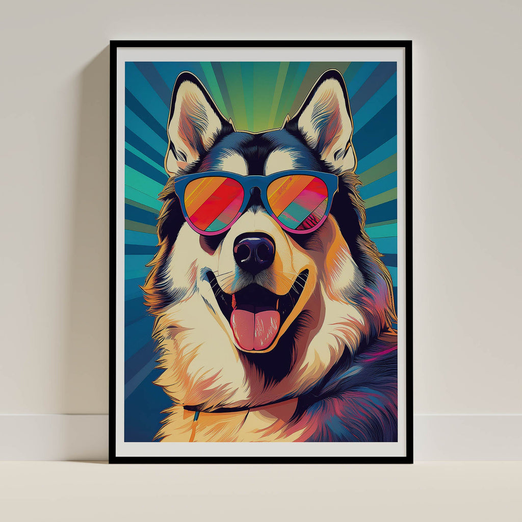 Alaskan Malamute In Colourful Sunnies 2 image 0
