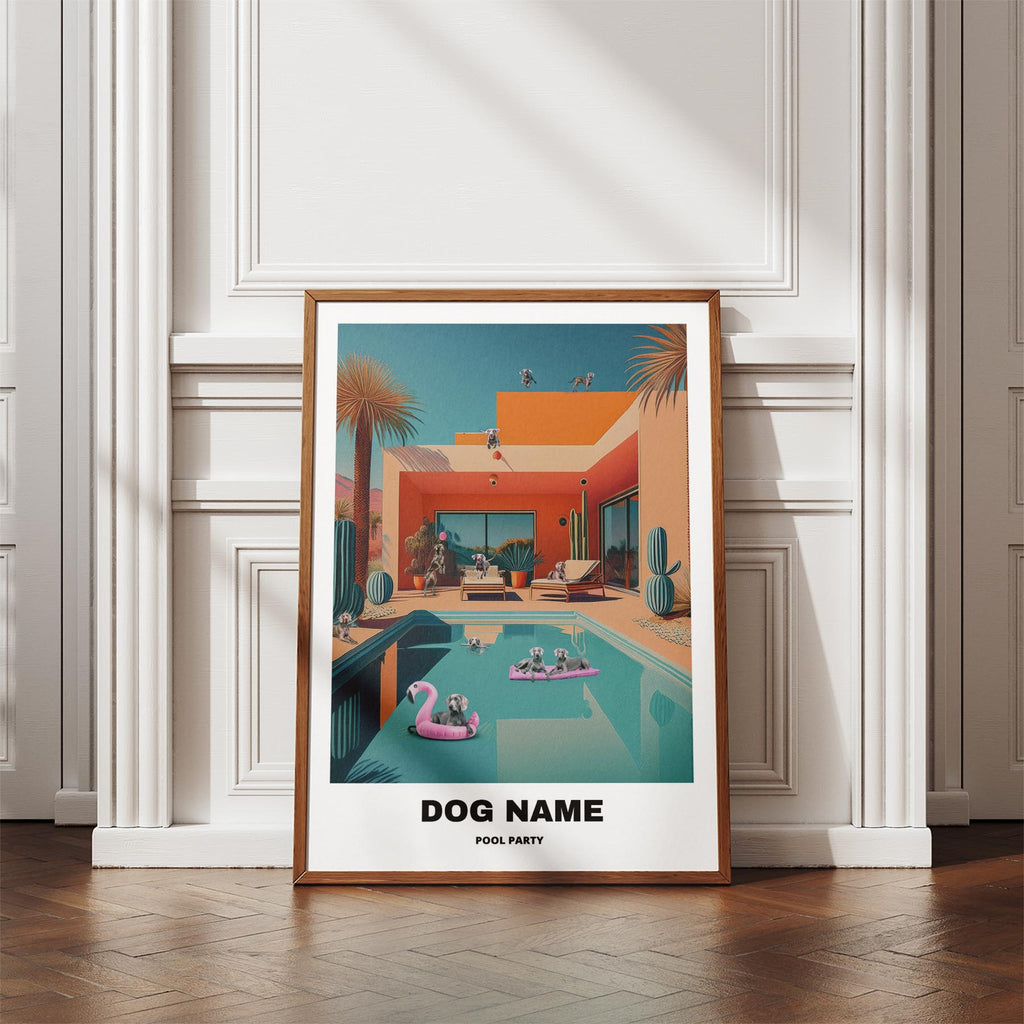 Weimaraner Custom Pool Party WITH TEXT image 4