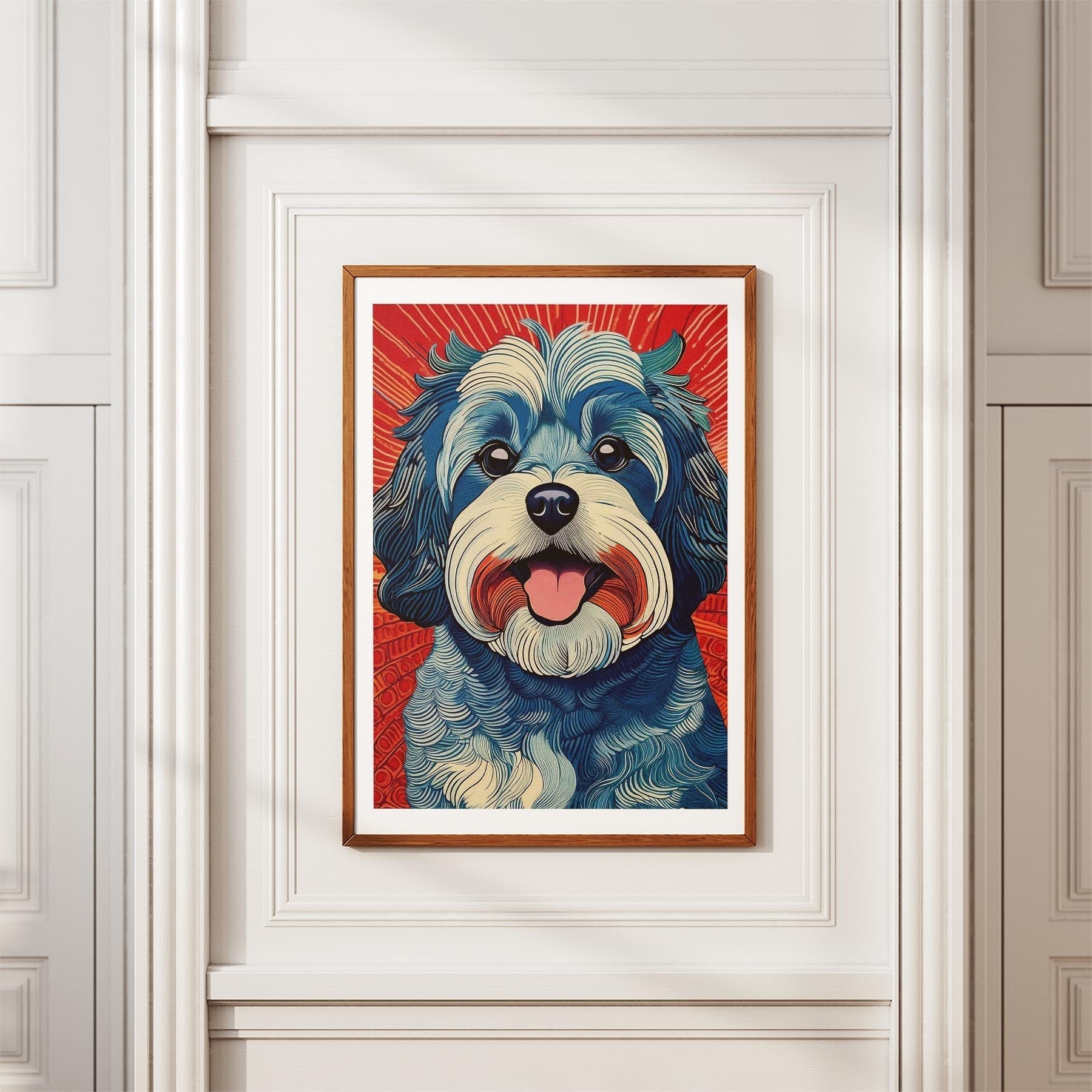 Maltese Hokusai Japanese Inspired Dog Series image 3