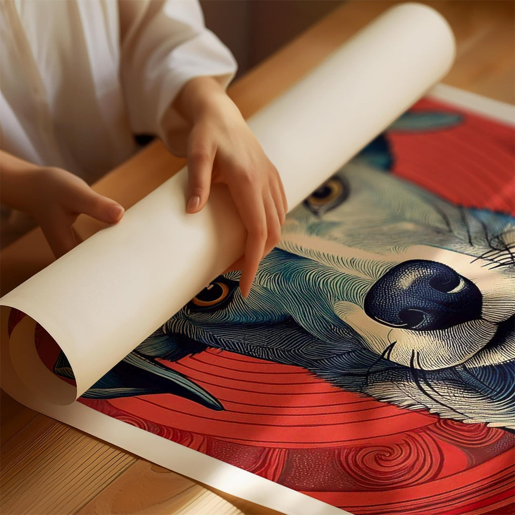 Greyhound Hokusai Japanese Inspired Dog Series image 1