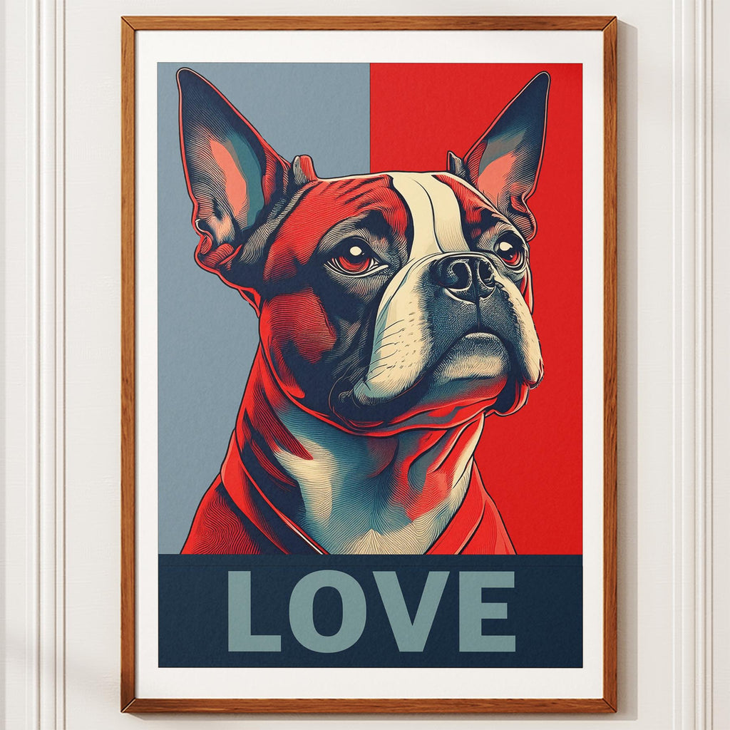 Boston Terrier LOVE Series Inspired by the Obama Poster image 10