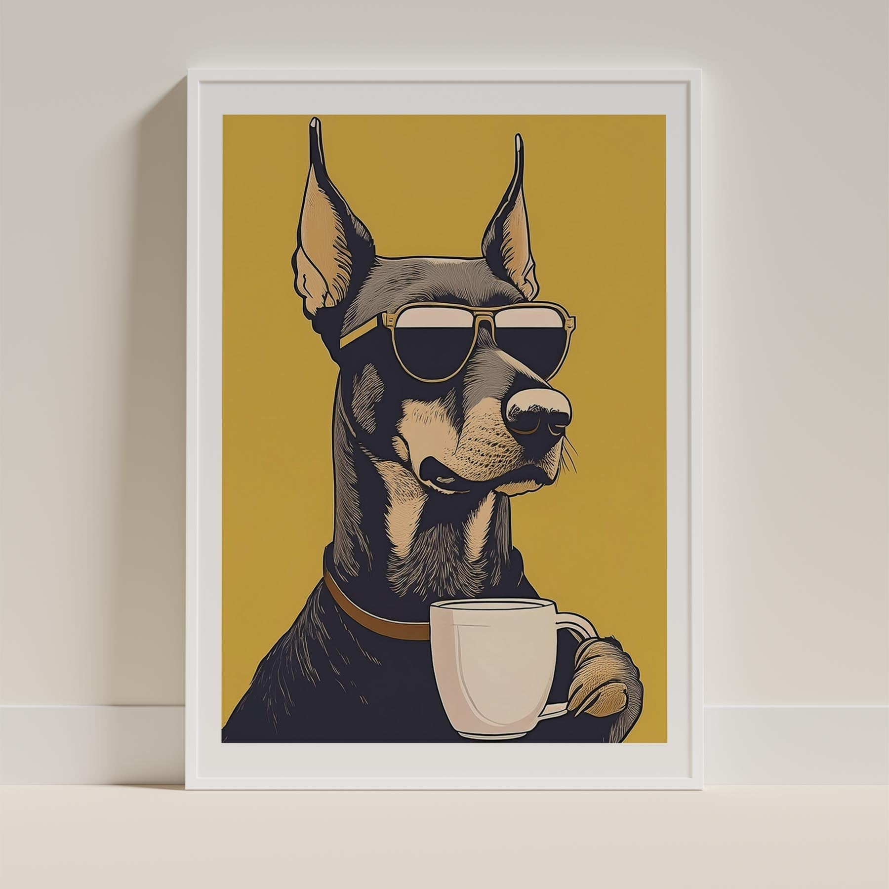 Doberman Chillin Coffee Dog image 13
