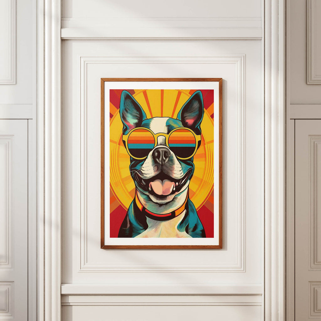Boston Terrier In Colourful Sunnies 2 image 2